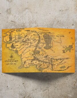 Lord of the Rings Gospodar Prstenova Middle Earth Mapa cestitka