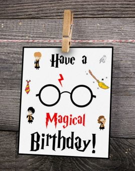 Harry Potter Magical Birthday cestitka