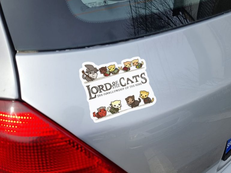 LOTR Lord of Cats 2 stiker za laptop