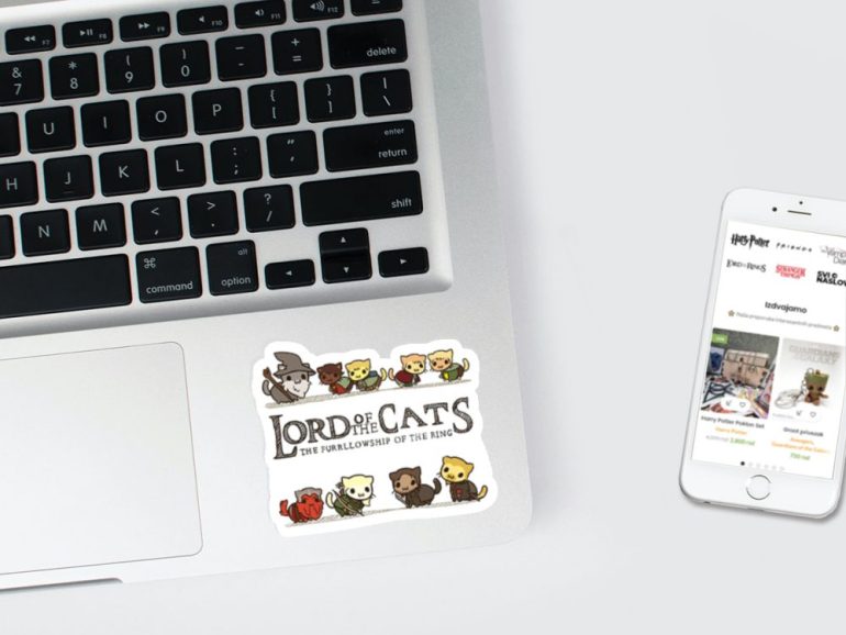 LOTR Lord of Cats 3 stiker za laptop