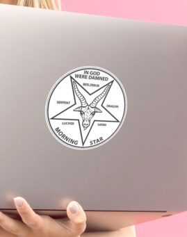 Lucifer Coin Nazad 1 stiker za laptop