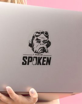 Mandalorian Spoken 1 stiker za laptop