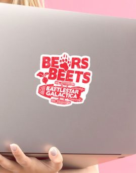 The Office Bears Beats Battlestar Galactica 1 stiker za laptop