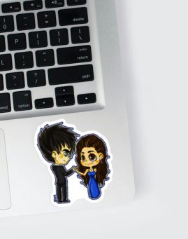 Vampire Diaries Damon i Elena 3 stiker za laptop