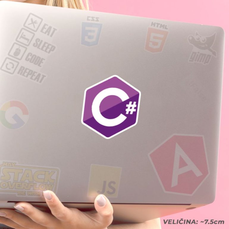 Csharp stiker za laptop